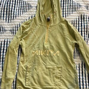 Nikita Women's Yellow Hoodie Sweater - custom dyed